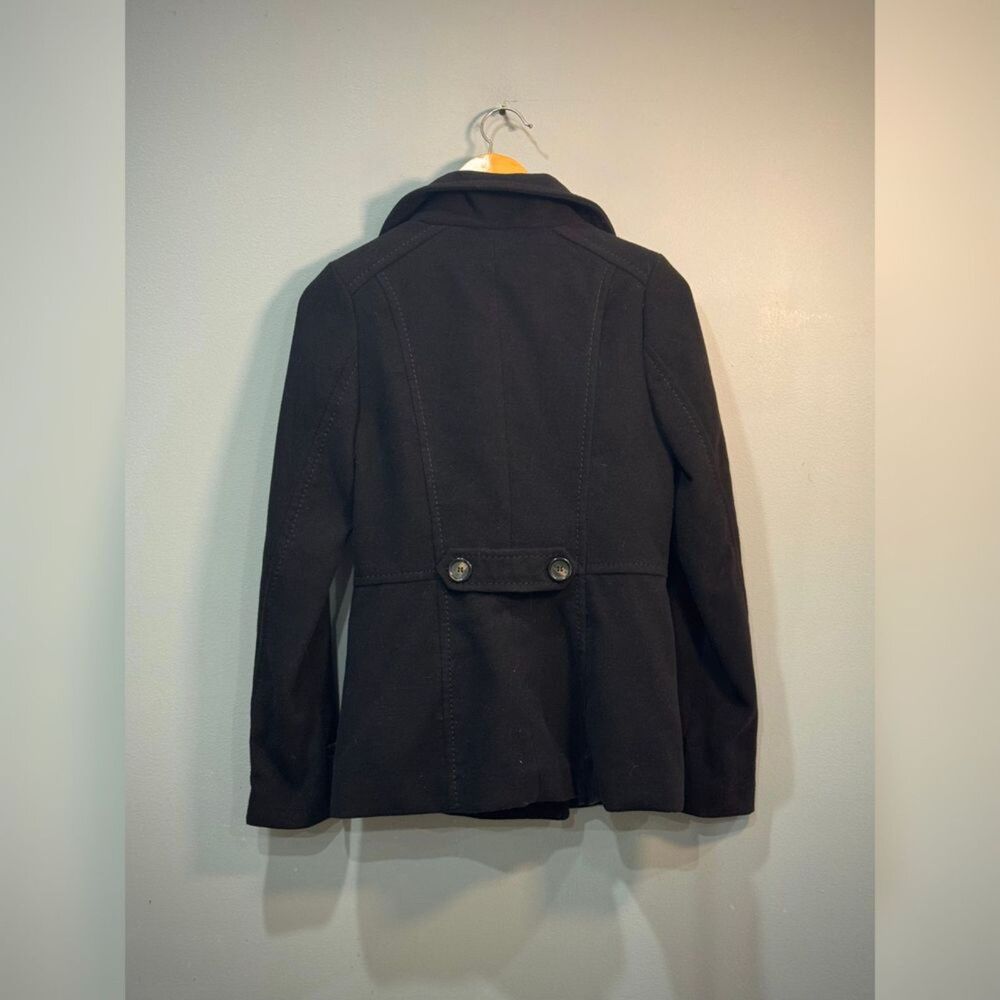 Black H&M Double Breasted Peacoat Size 4 EUC - Picture 2 of 5